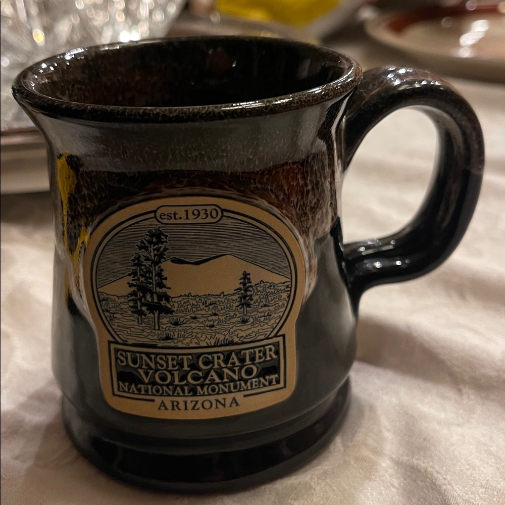 Sunset Crater Volcano Souvenir Mug had thrown by Deneen pottery USA 2015